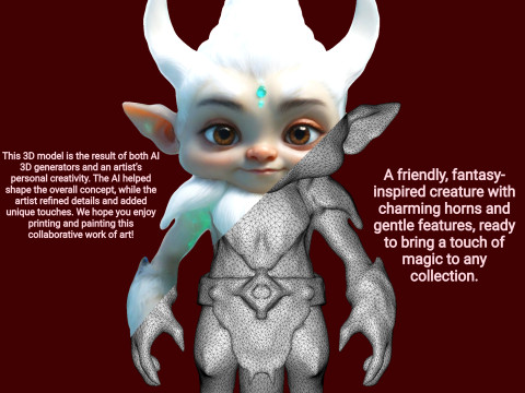 Forest Horn Spirit 3D Принт Модель