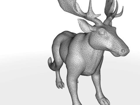 Turquoise Forest Guardian - Fantasy Deer Sculpture Modelo de impresión 3D