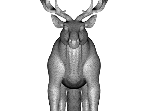 Turquoise Forest Guardian - Fantasy Deer Sculpture Modelo de impresión 3D