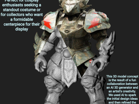 Crimson Warlord Armor 3D Print Model