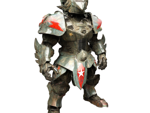 Crimson Warlord Armor 3D 打印模型