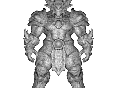 Crimson Warlord Armor 3D 打印模型