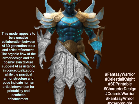 Celestial Guardian Warrior Figure 3Dプリントモデル