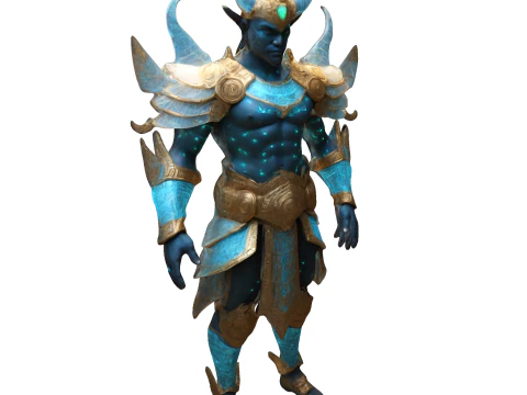 Celestial Guardian Warrior Figure 3D Print Model