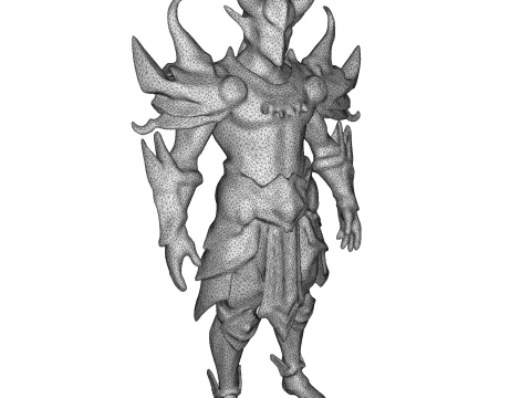 Celestial Guardian Warrior Figure 3D Print Model