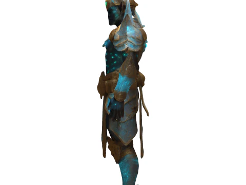 Celestial Guardian Warrior Figure 3D Print Model