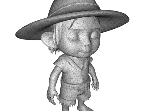 Adventure Scout Chibi Character 3D Druckmodell