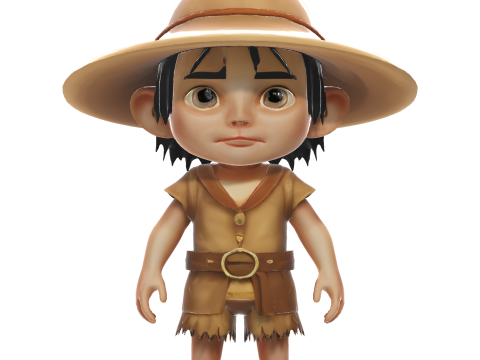 Adventure Scout Chibi Character 3D Druckmodell