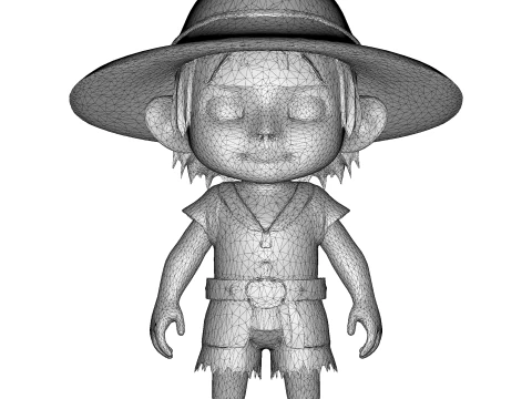 Adventure Scout Chibi Character 3D Print Model