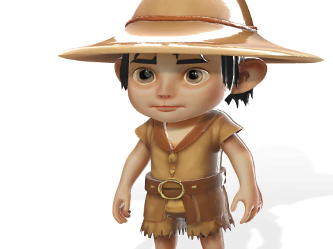Adventure Scout Chibi Character 3D Print Model