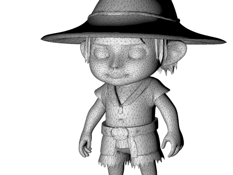 Adventure Scout Chibi Character 3D Druckmodell