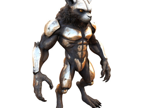 Armored Lycanthrope Warrior Modelo de Impressão 3D