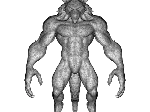 Armored Lycanthrope Warrior 3D Print Model
