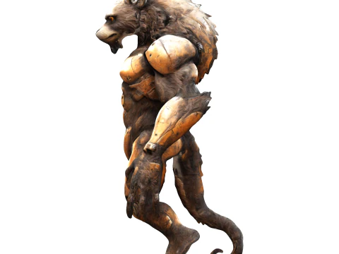 Armored Lycanthrope Warrior 3D Print Model