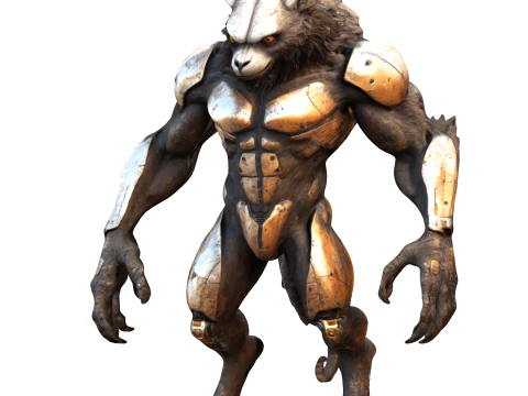 Armored Lycanthrope Warrior 3D Print Model