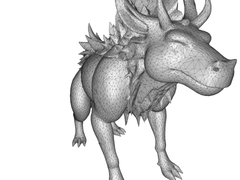 Verdant Dragon Guardian 3D Print Model