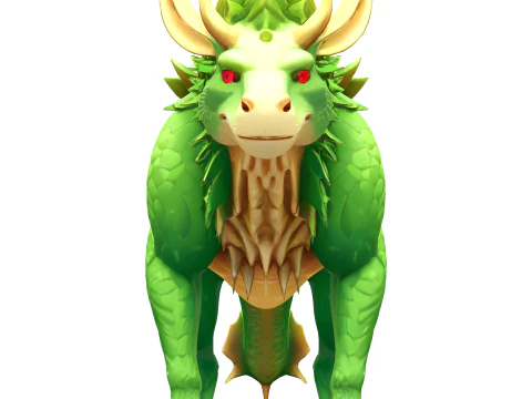Verdant Dragon Guardian 3D Print Model