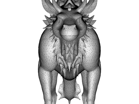 Verdant Dragon Guardian 3D Print Model