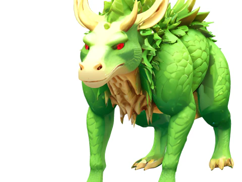 Verdant Dragon Guardian 3D Print Model