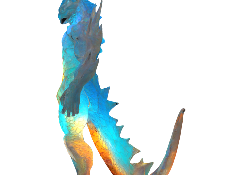 Luminous Crystal Dragon Statue Model Cetak 3D