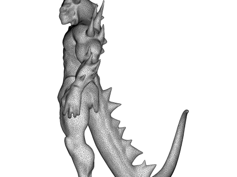 Luminous Crystal Dragon Statue Model Cetak 3D