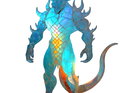 Luminous Crystal Dragon Statue Model Cetak 3D