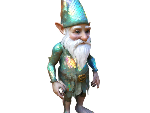 Iridescent Forest Gnome 3D Print Model