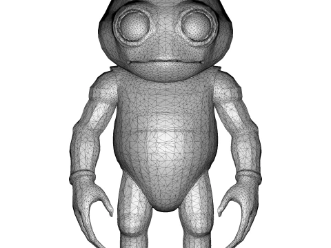 Gecko Guardian - The Wide-Eyed Reptilian Character 3D Print Model