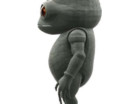 Gecko Guardian - The Wide-Eyed Reptilian Character 3Dプリントモデル