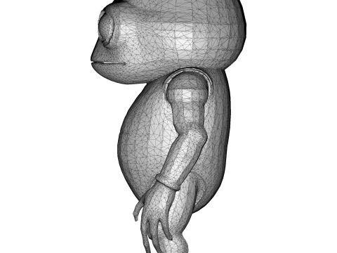 Gecko Guardian - The Wide-Eyed Reptilian Character 3D Print Model