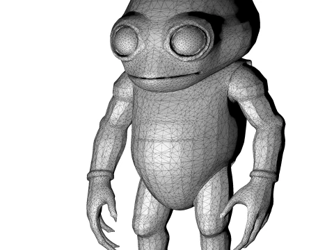 Gecko Guardian - The Wide-Eyed Reptilian Character 3D Print Model