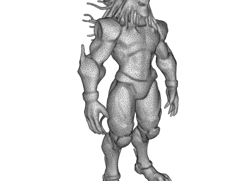 Aquatic Guardian - Iridescent Warrior 3D Print Model