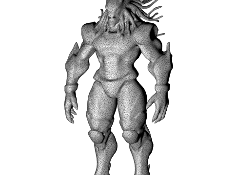 Aquatic Guardian - Iridescent Warrior 3D प्रिंट मॉडल