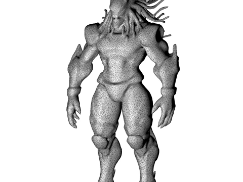 Aquatic Guardian - Iridescent Warrior 3D Print Model
