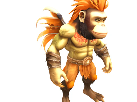 Primal Guardian - Mythical Monkey Warrior 3D Print Model