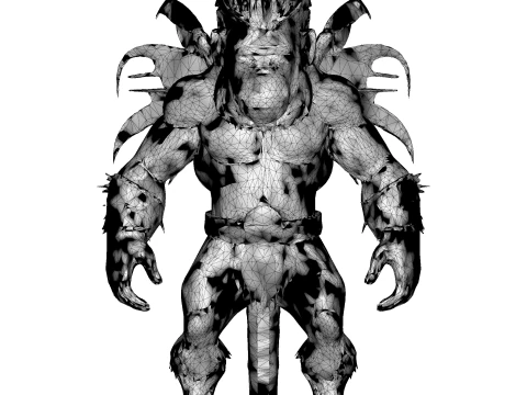 Primal Guardian - Mythical Monkey Warrior 3D Print Model