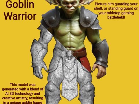 Patriotic Goblin Warrior 3D Print Model