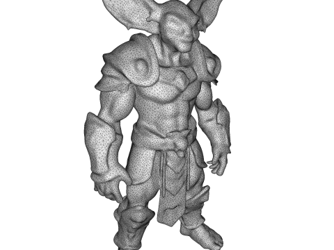 Patriotic Goblin Warrior Modello di stampa 3D