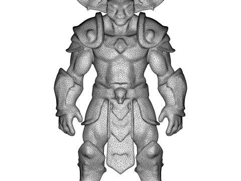 Patriotic Goblin Warrior Modello di stampa 3D
