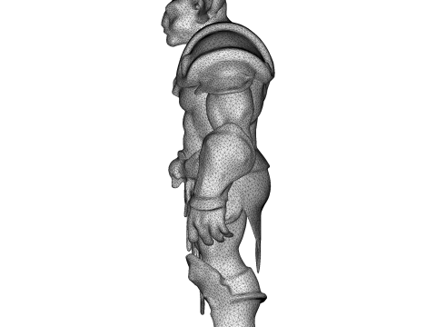 Patriotic Goblin Warrior Modello di stampa 3D