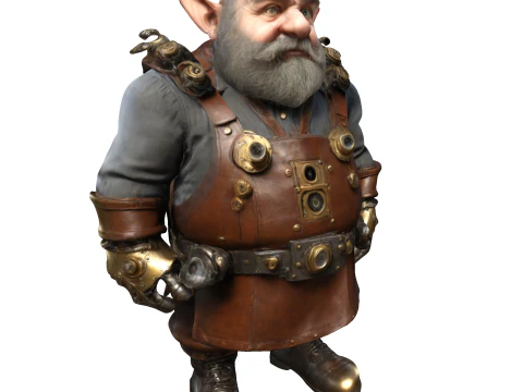 Steampunk Gnome Tinkerer 3D Print Model