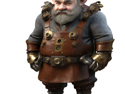 Steampunk Gnome Tinkerer 3D 打印模型
