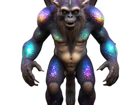 Cosmic Werewolf Guardian 3D Принт Модель