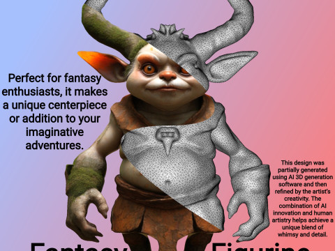 Forest Horned Goblin 3D Print Model