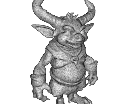 Forest Horned Goblin 3D Print Model