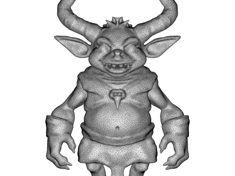 Forest Horned Goblin 3D Print Model