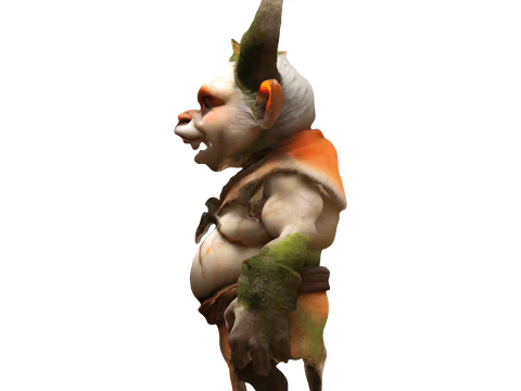 Forest Horned Goblin 3D Print Model
