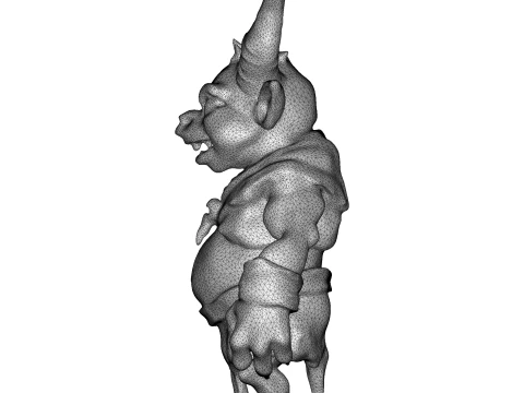 Forest Horned Goblin 3D Print Model