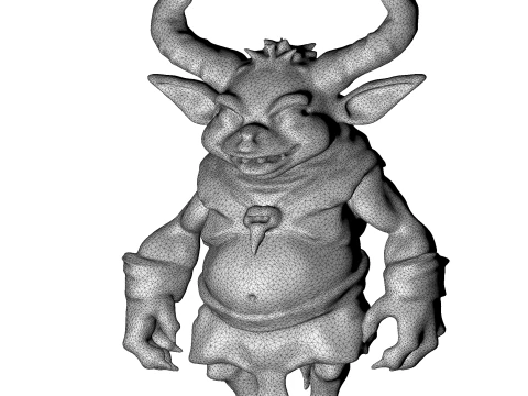 Forest Horned Goblin 3D Print Model