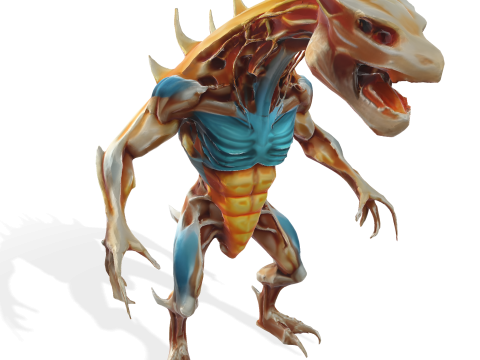 做好战斗准备的猛禽战士 3D 打印模型